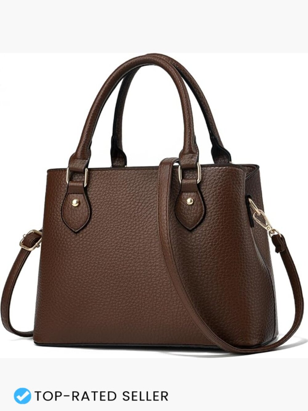 Leather Crossbody Tote Satchel Handbag Women Shoulder Bag Work Travel Purse